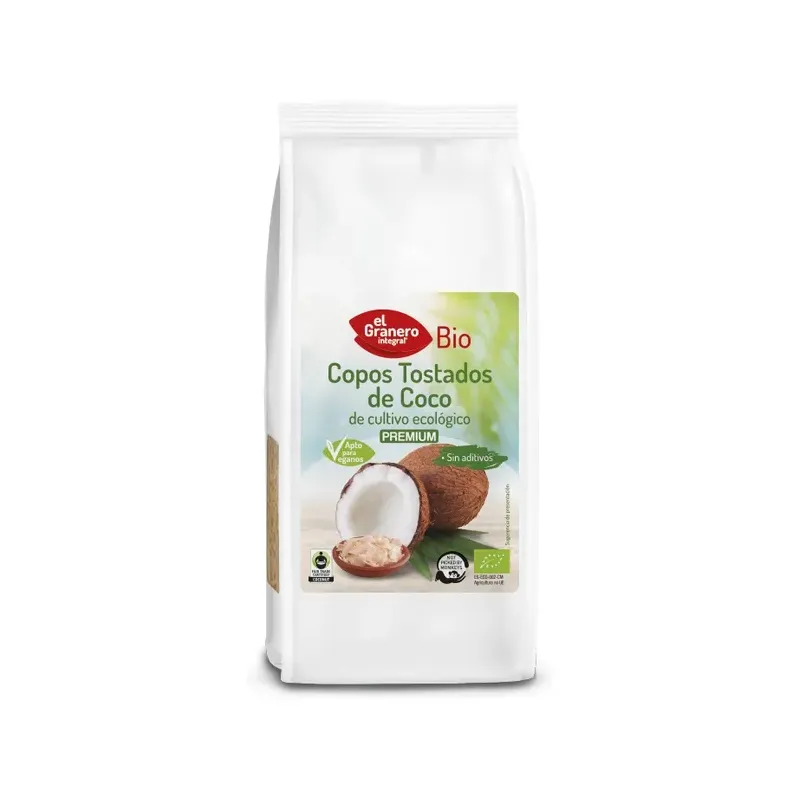 COPOS TOSTADOS DE COCO BIO, 300 G