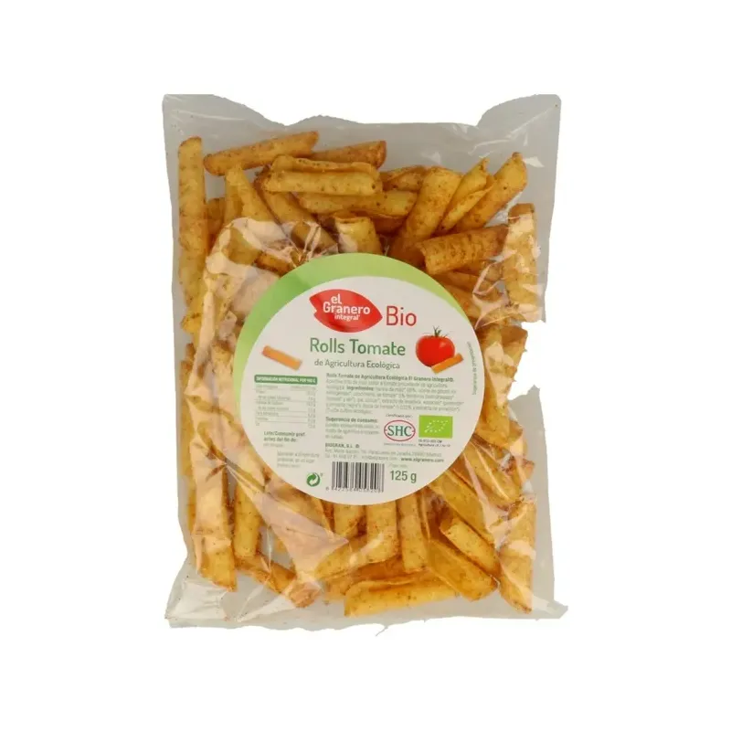 NACHOS BIOROLL'S  CON TOMATE BIO, 125g