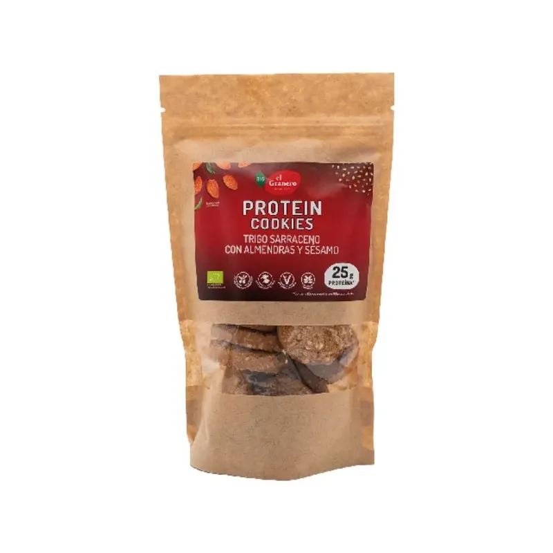 COOKIES PROTEIN ALMENDRA Y SESAMO BIO 130G
