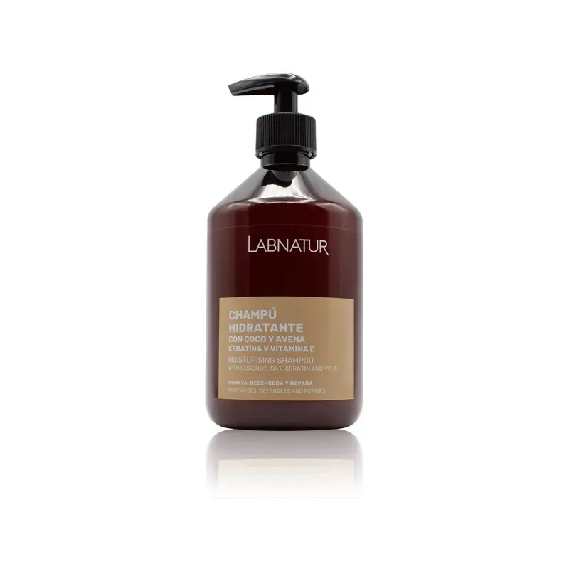 CHAMPU HIDRATANTE COCO Y AVENA CON KERATINA LABNAT KERATINA 500ML