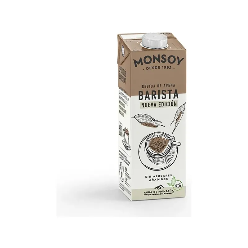 CAJA 6 UDS MONSOY AVENA BARISTA ECO 1L
el litro sale a 1.80€