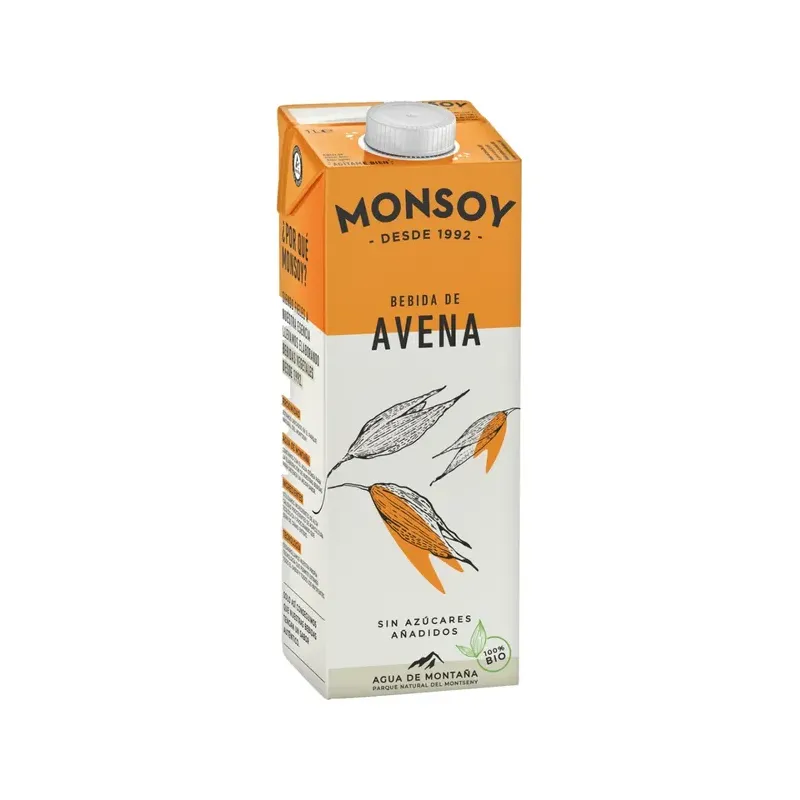 CAJA 6 UDS MONSOY AVENA ECO 1 L. el litro te saldría a 1.63€