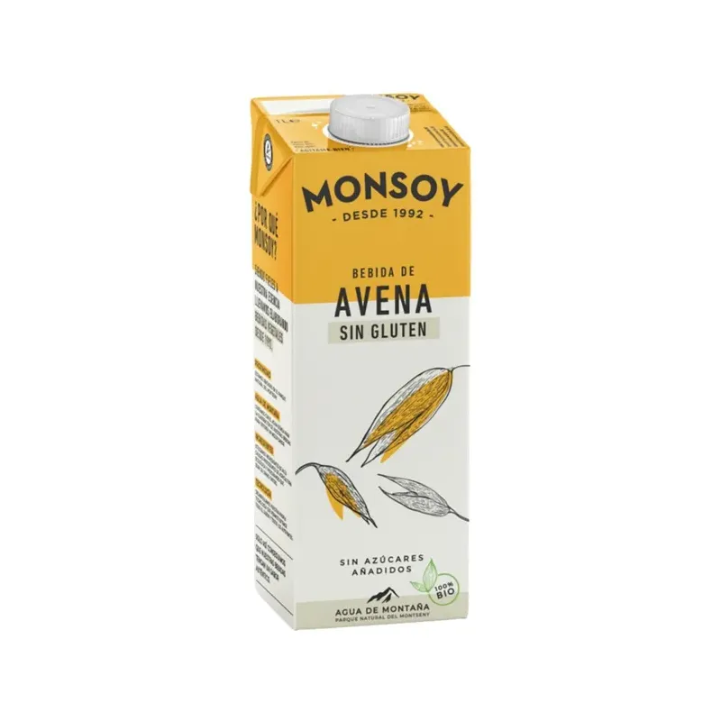 CAJA 6 UDS MONSOY AVENA S/GLUTEN ECO 1 L.
el litro te saldría a 1.62€