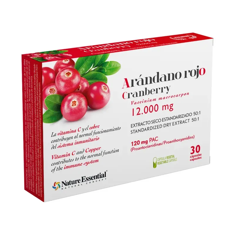 ARANDANO ROJO 120 PAC. 30 CAPSULAS VEGETALES.