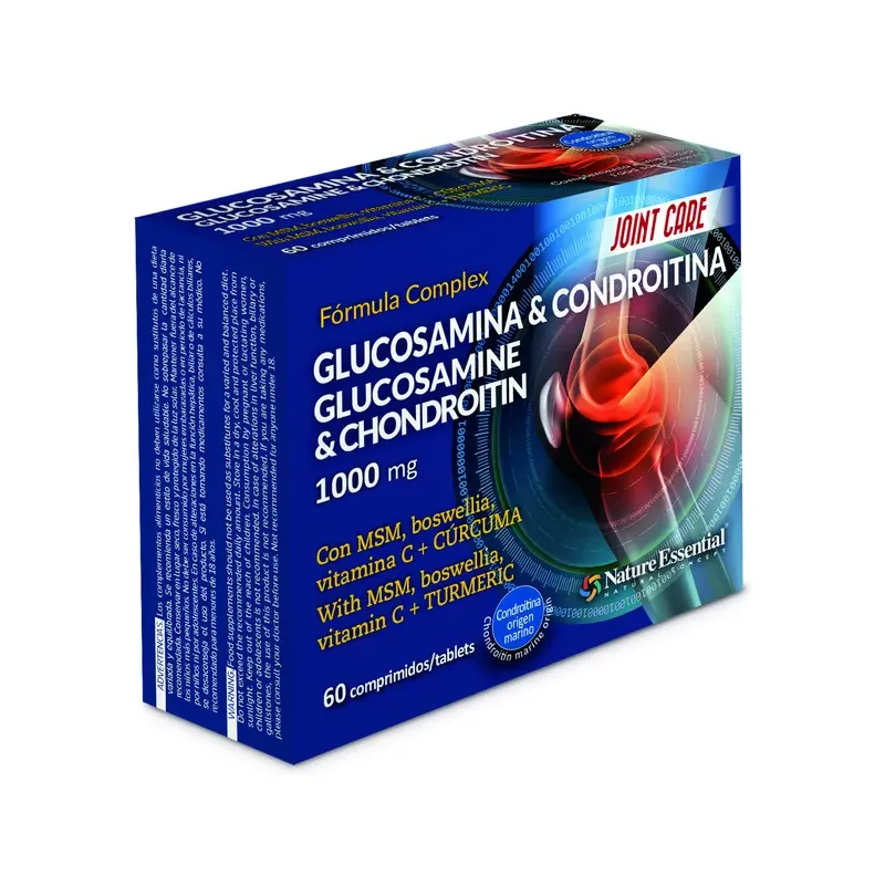 GLUCOSAMINA + CONDROITINA + MSM 1000 MG. 60 COMPRI