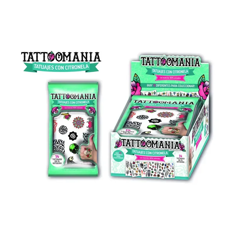 EXPOSITOR 24 UDS TATUAJES DE CITRONELA