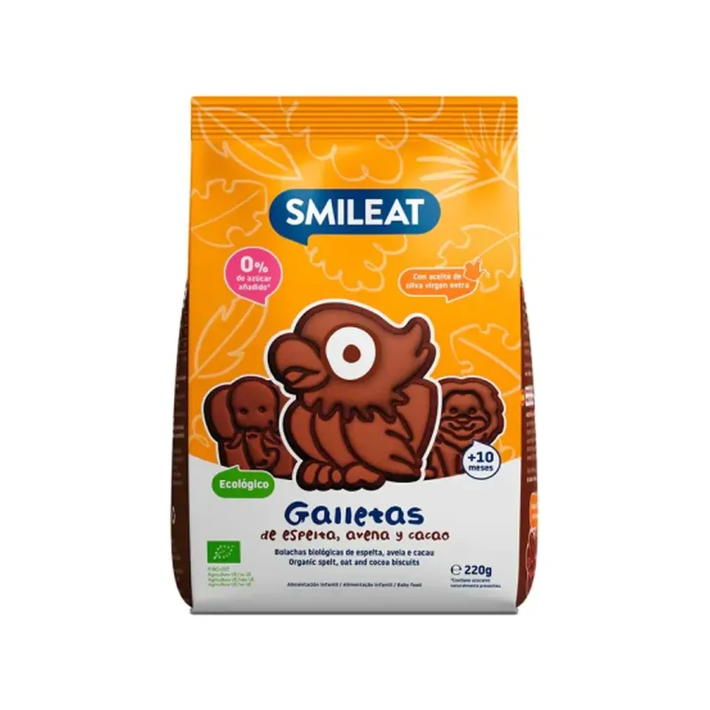 GALLETAS INFANTILES DE AVENA, ESPELTA Y CACAO BIO 220g