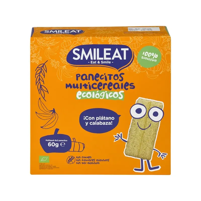 PANECILLOS DE CEREALES CON PLÁTANO Disponible en caja de 9 unds.