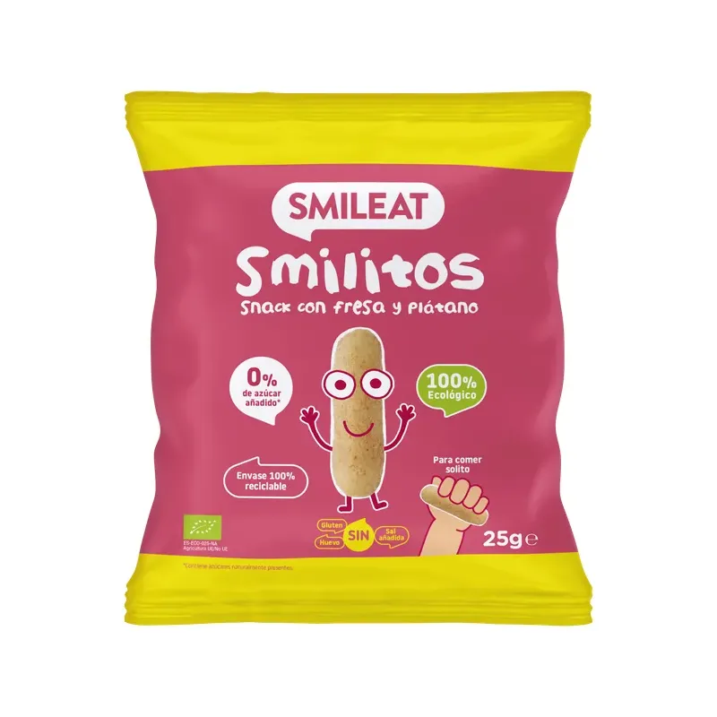 SMILITOS - GUSANITOS DE FRESA Y Plátano 25gr ECO