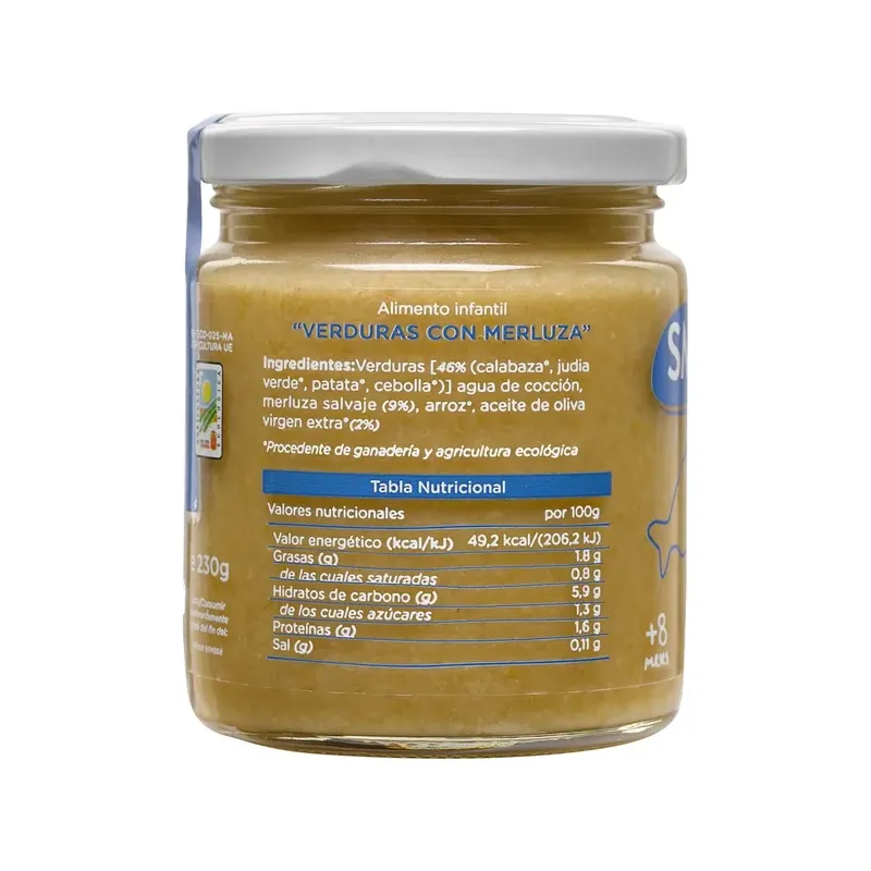 TARRITO DE MERLUZA CON VERDURAS 230 Disponible en caja de 12 unds.