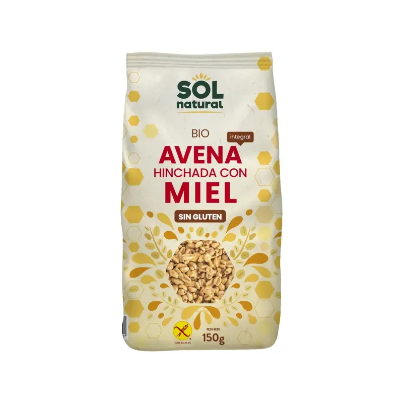 AVENA HINCHADA CON MIEL SIN GLUTEN BIO 150 g
