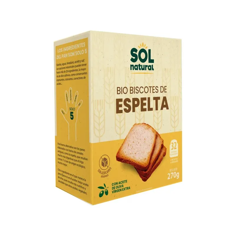 BISCOTES DE ESPELTA EN CAJA BIO 270 g