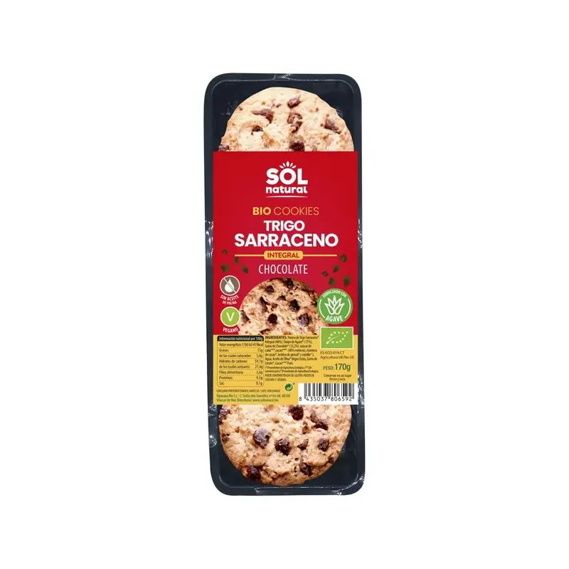 COOKIES TRIGO SARRACENO Y CHOCOLAT BIO 170 g