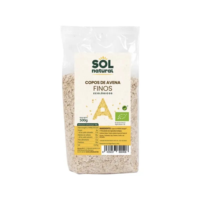 COPOS DE AVENA FINOS BIO 500 G