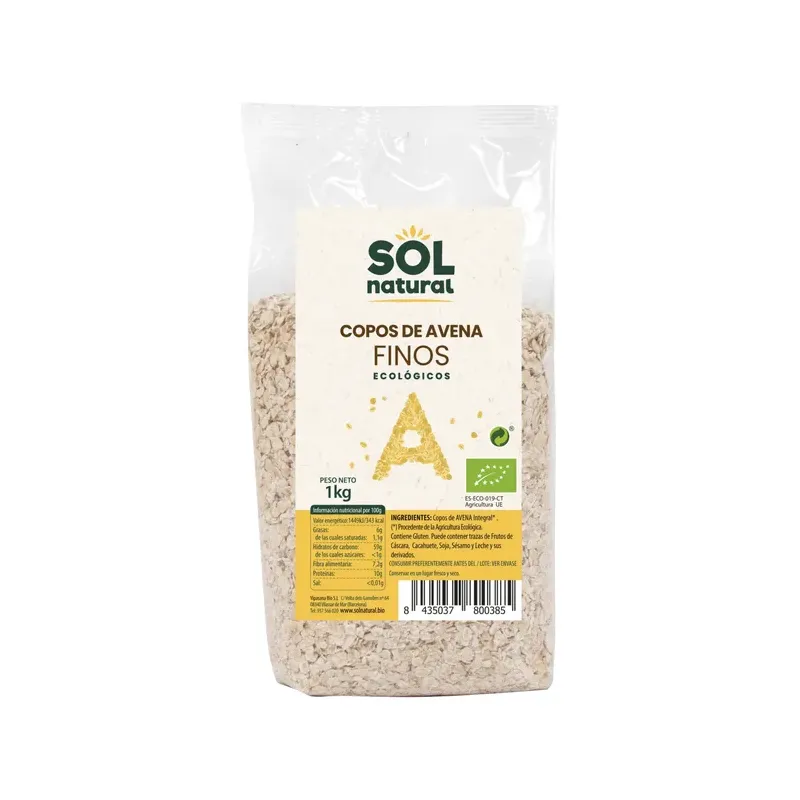 COPOS DE AVENA FINOS FAMILIAR BIO 1 Kg