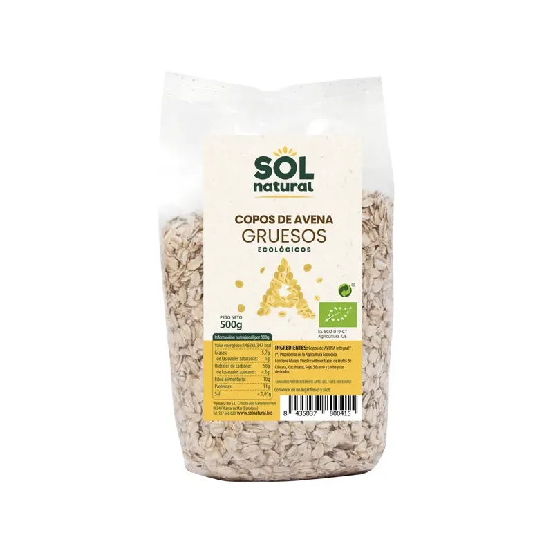 COPOS DE AVENA GRUESOS BIO 500 G