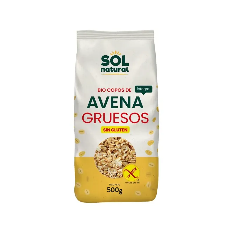 COPOS DE AVENA GRUESOS SIN GLUTEN BIO 500 g