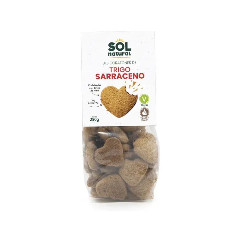CORAZONES TRIGO SARRACENO CON SIROPE DE MAÍZ BIO 250 g