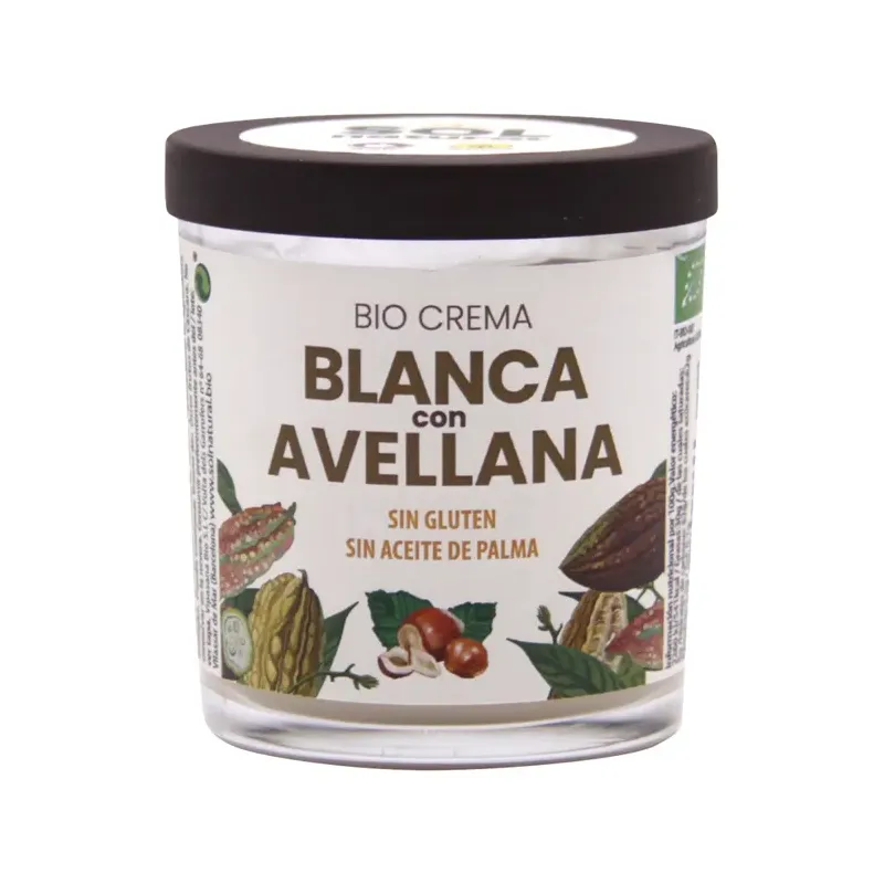 CREMA BLANCA CON AVELLANA BIO 200G