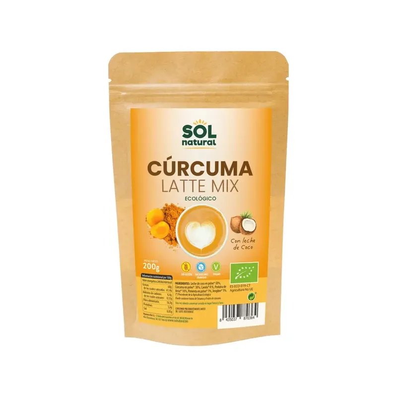 CÚRCUMA LATTE MIX BIO 200 G
