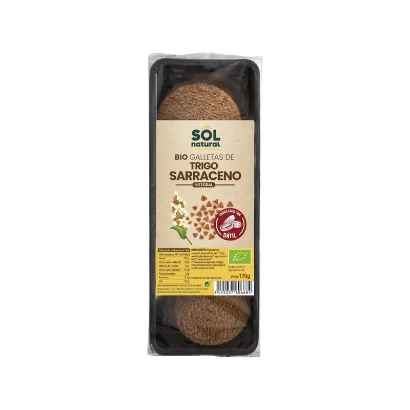 GALLETAS DE TRIGO SARRACENO CON DATIL BIO 170 g