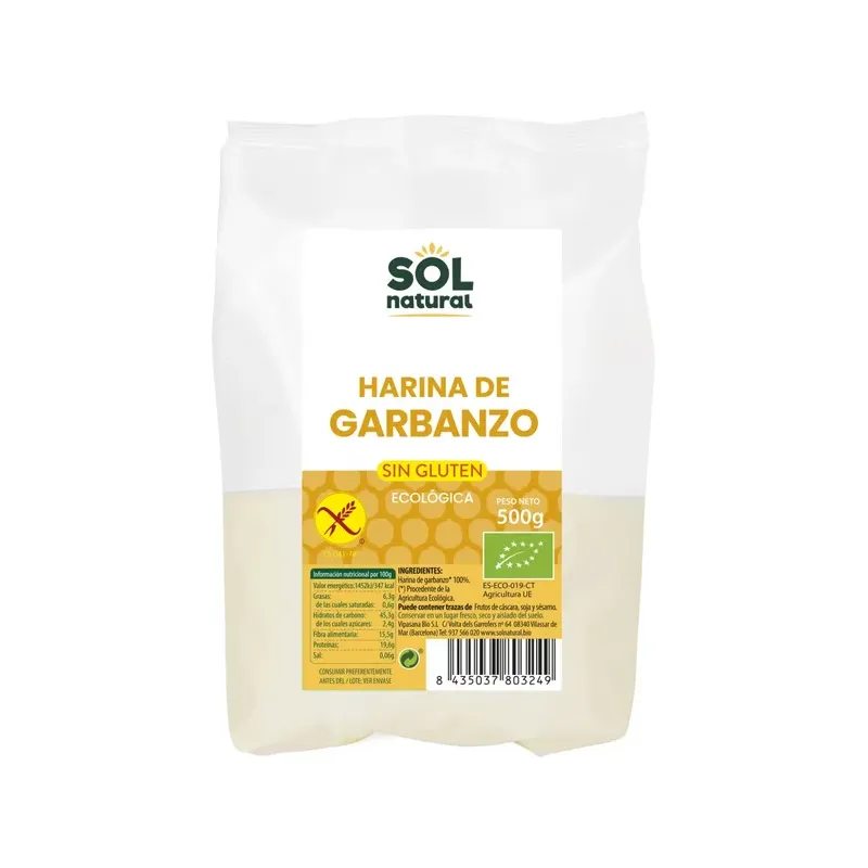 HARINA DE GARBANZO SIN GLUTEN BIO 500 g