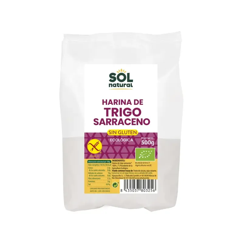HARINA DE TRIGO SARRACENO SIN GLUTEN BIO 500 g