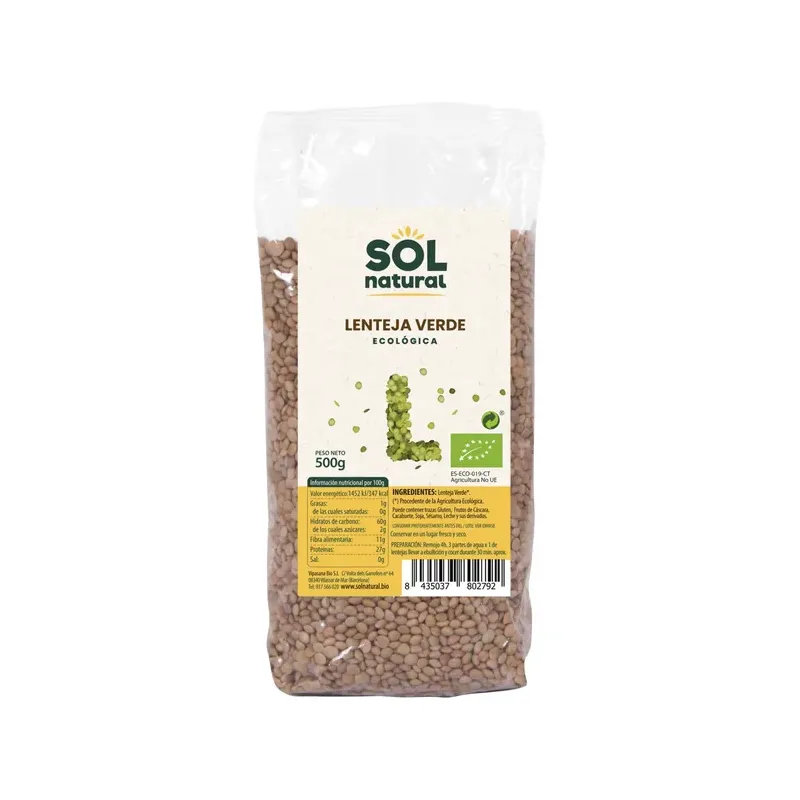 LENTEJAS VERDES BIO 500 G