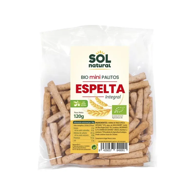 MINI PALITOS INT.ESPELTA  ECO 120GR