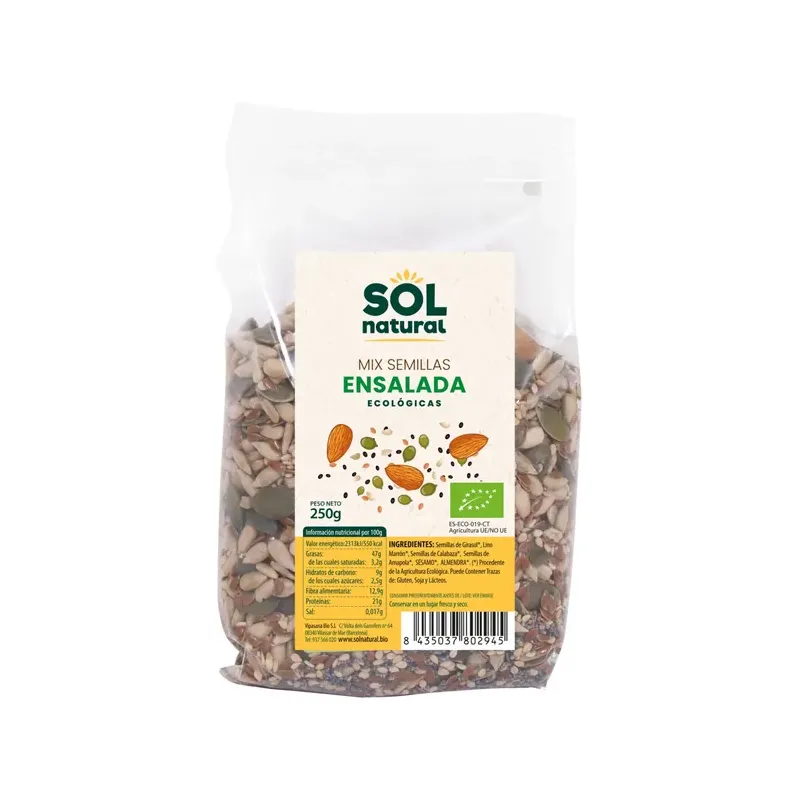 MIX SEMILLAS PARA ENSALADAS BIO 250 g