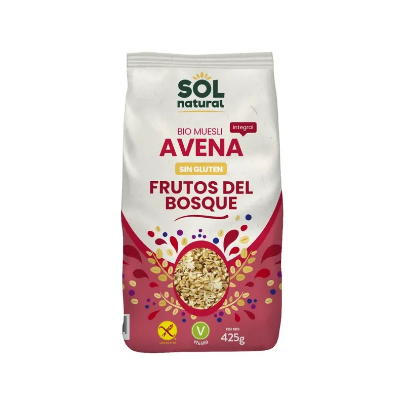 MUESLI AVENA FRUTOS DEL BOSQUE BIO S/GLUTEN 425 g