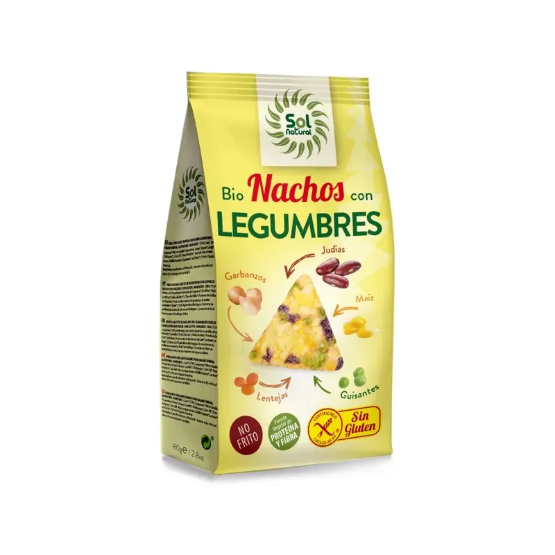 NACHOS CON LEGUMBRES SIN GLUTEN BIO 80 g