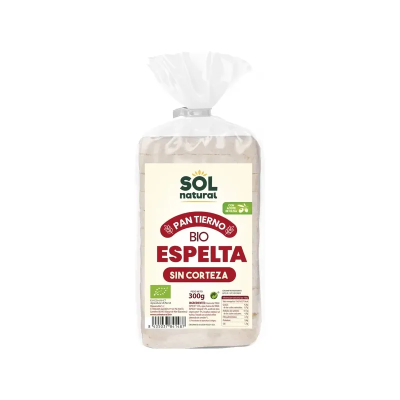 PAN TIERNO DE ESPELTA SIN CORTEZA B 300 g