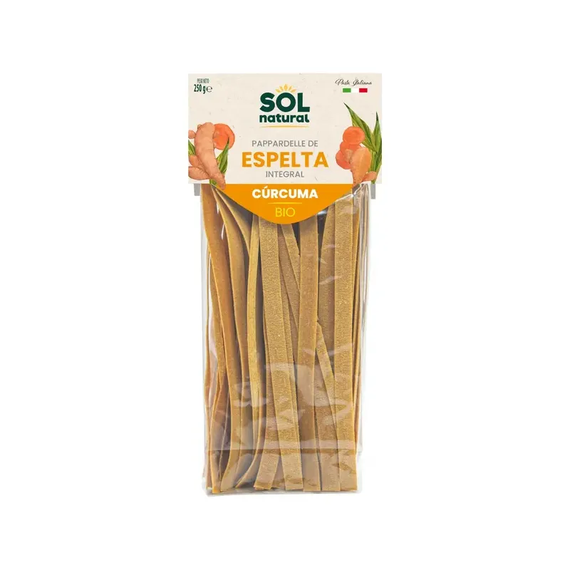 PAPARDELLE DE ESPELTA INTEGRAL CON CÚRCUMA BIO 250 g