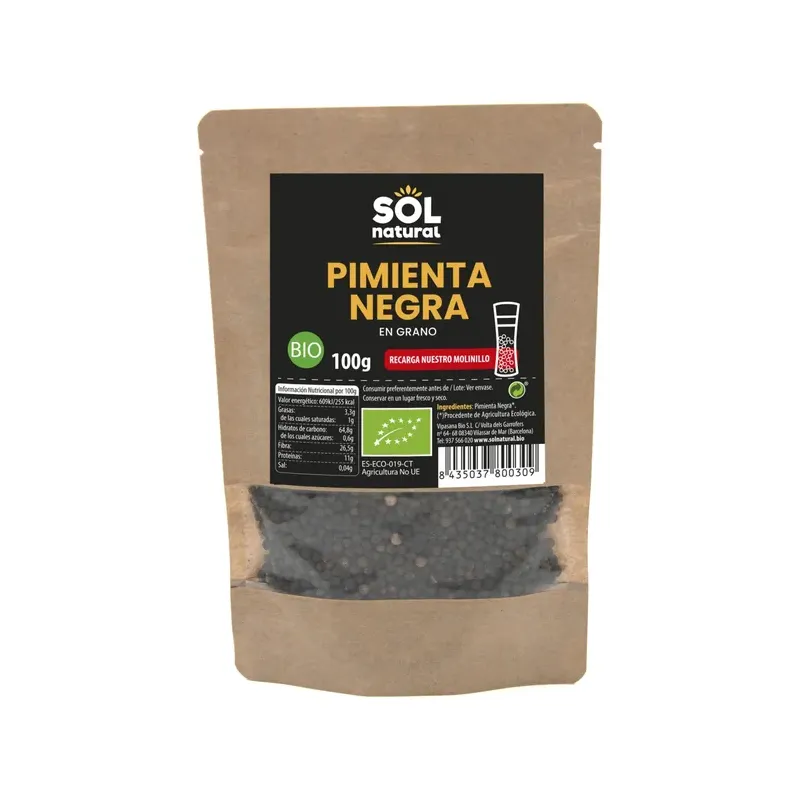 PIMIENTA NEGRA EN GRANO BIO 100 G