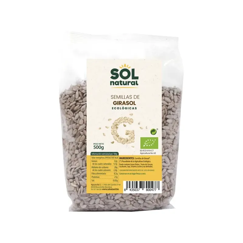 SEMILLAS DE GIRASOL BIO 500 G