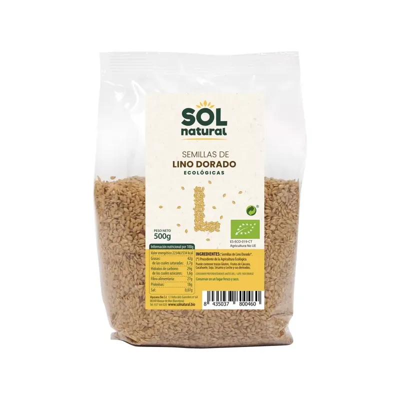 SEMILLAS DE LINO DORADO BIO 500 G