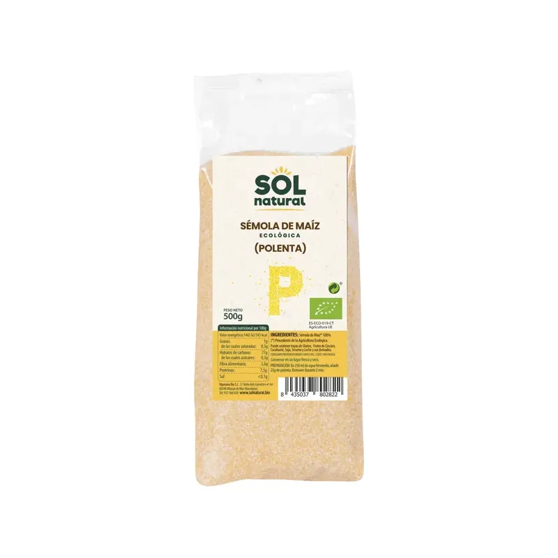 SÉMOLA DE MAÍZ (POLENTA) BIO 500 G