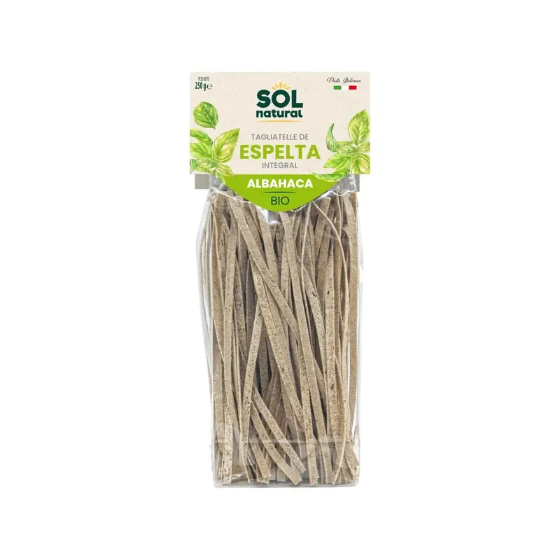 TAGLIATELLE DE ESPELTA INTEGRAL CON ALBAHACA BIO 250 g