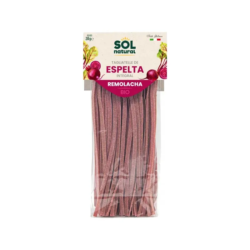 TAGLIATELLE DE ESPELTA INTEGRAL CON REMOLACHA BIO 250 g