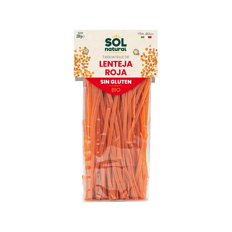 TAGLIATELLE DE LENTEJA ROJA SIN GLUTEN BIO 250 g