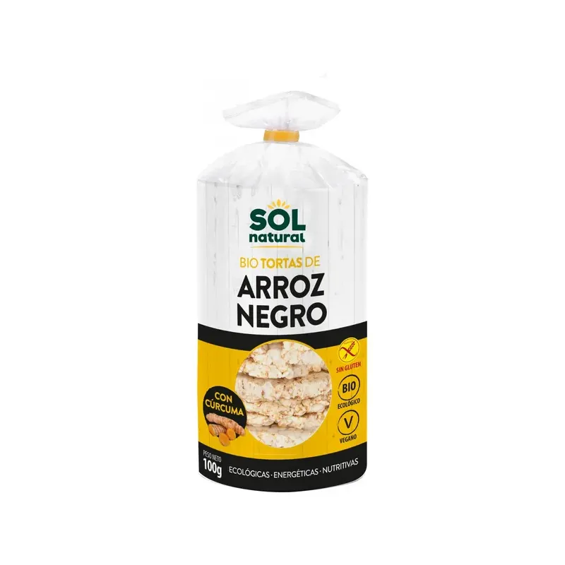 TORTAS DE ARROZ NEGRO Y CÚRCUMA BIO 100 g