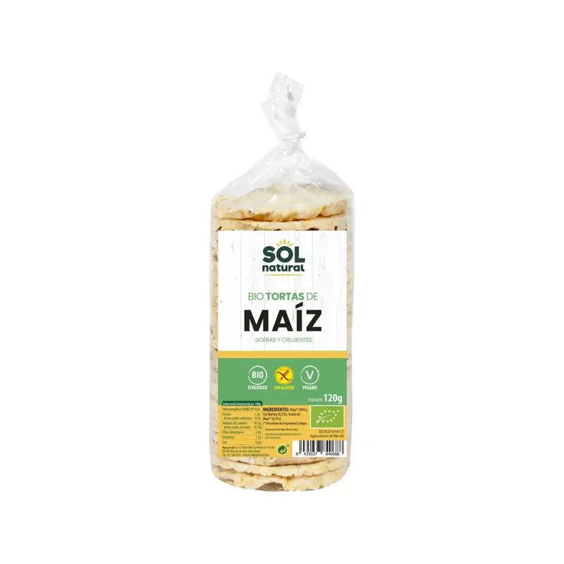 TORTAS DE MAÍZ BIO SIN GLUTEN 120G g