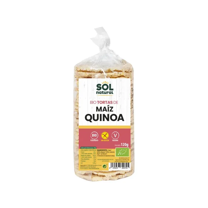 TORTAS DE MAÍZ CON QUINOA BIO SIN GLUTEN 120 g