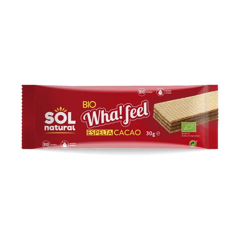 WHA! FEEL SNACK ESPELTA Y CACAO BIO 20 x 30 g