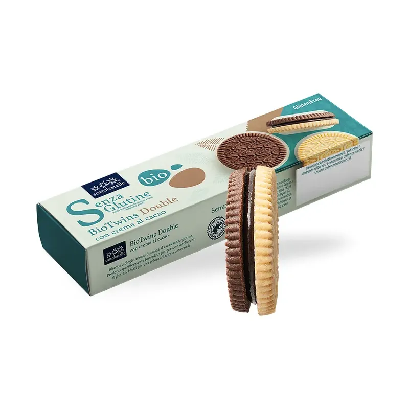 GALLETA BIOTWINS DOBLE CREMA CACAO S/G SOTTO 125G