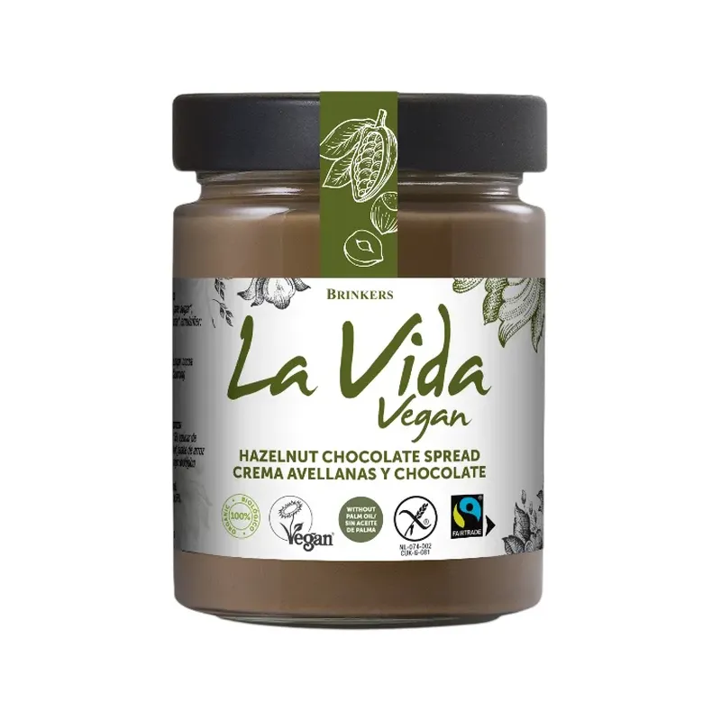 CREMA CHOCOLATE Y AVELLANAS 270G LA VIDA VEGAN