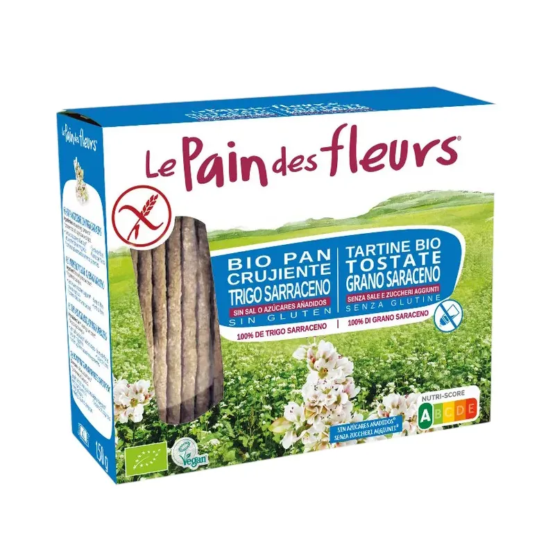PAN FLORES CRACKER TRIGO SARRACENO SIN SAL 150 G