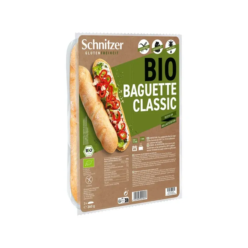 PAN BAGUETTE CLASICO S/G SCHNITZER 360 G