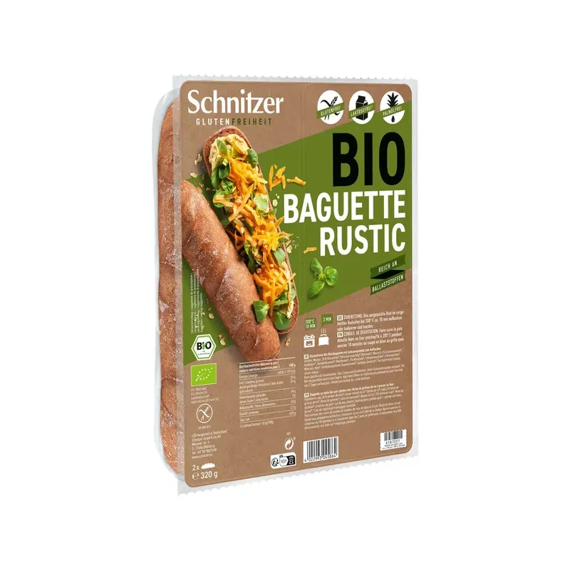 PAN BAGUETTE RUSTICO S/G SCHNITZER 320 G